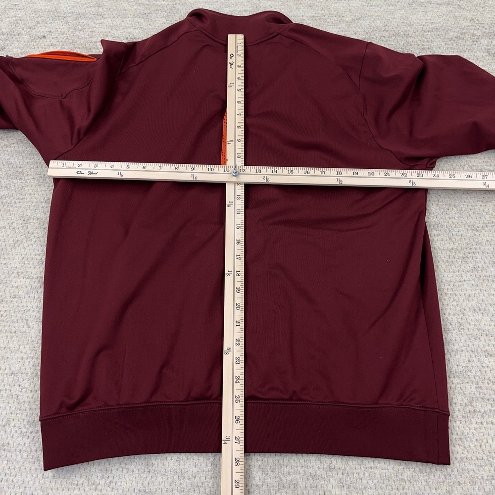 Virginia Tech Hokies Jacket Men Large Nike Dri Fit Track Suit Warm Up Maroon * - Picture 9 of 13